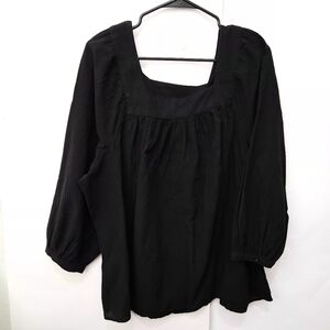 +1🔵Terra & Sky Black Blouse